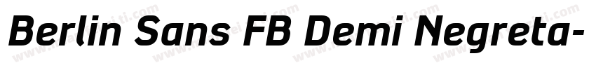 Berlin Sans FB Demi Negreta字体转换
